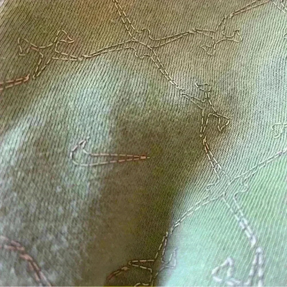 Nike Olive and Gold Cropped crewneck sweatshirt Size:S - Picture 2 of 5